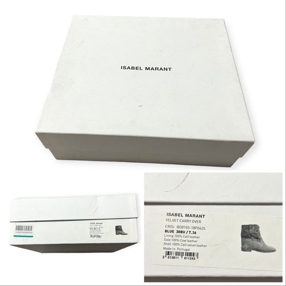 Isabel Marant‎ Crisi Ankle Boots in Light Blue Suede, Size 36EU - Picture 14 of 15